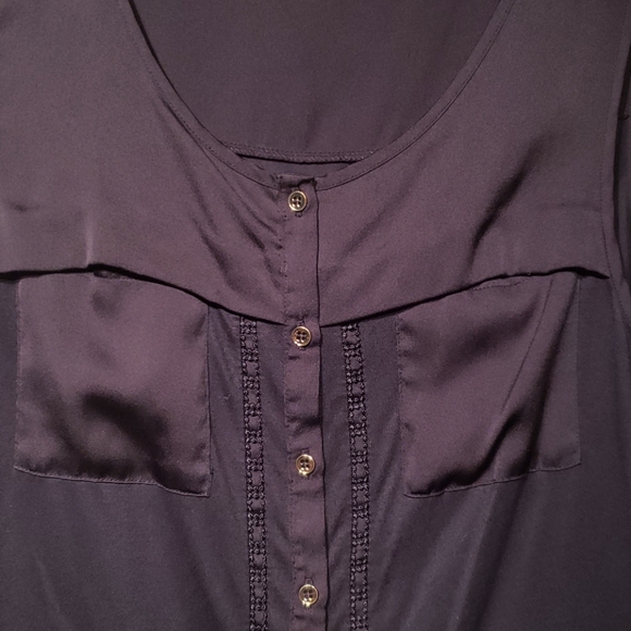 Anne Taylor Dark Navy Blue Sleeveless top - Picture 2 of 4